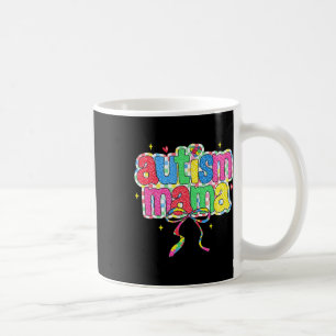 Caneca De Café Xadrez Mama Coquette Laço Conscientização do Autis