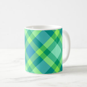 Caneca De Café Xadrez Moderna do século médio, Jade Verde e Tur