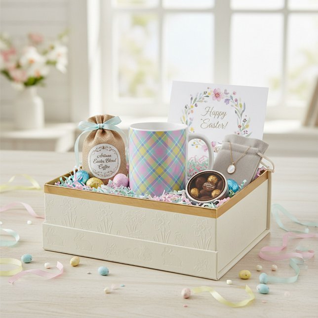 Caneca De Café Xadrez pastel  (Criador carregado)