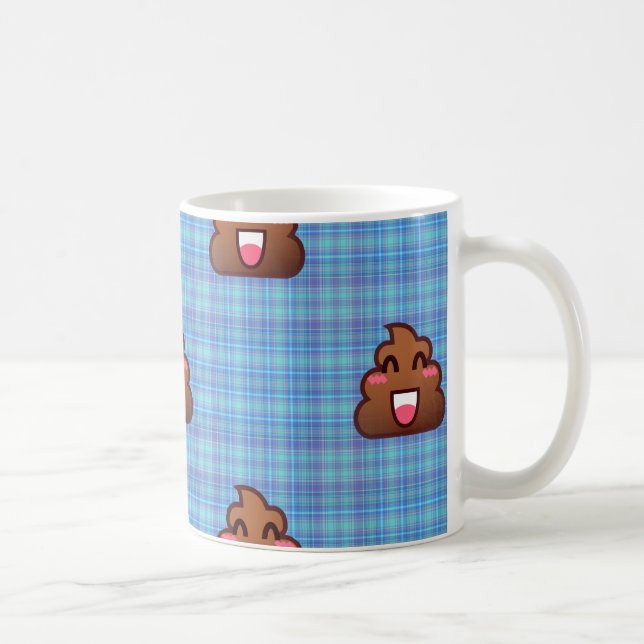 Caneca De Café xadrez poop emoji (Direita)