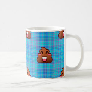 Caneca De Café xadrez poop emoji