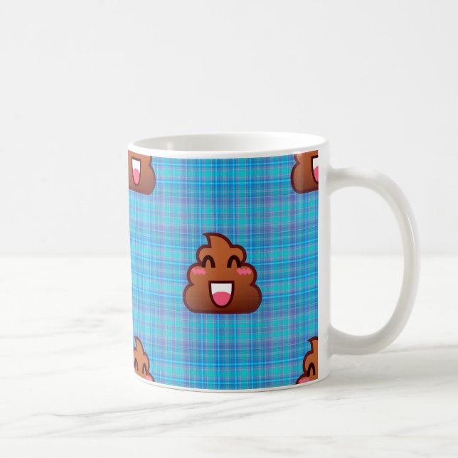 Caneca De Café xadrez poop emoji (Direita)
