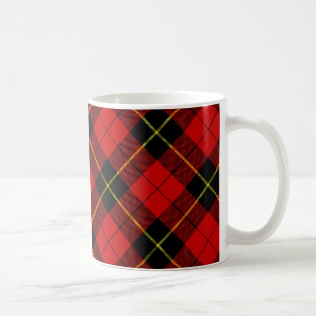 Caneca De Café Xadrez preto Wallace Tartan (Direita)