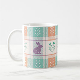 Caneca De Café Xadrez Quadriculado Páscoa