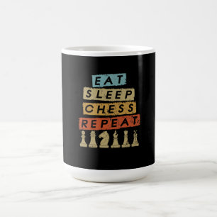 Caneca De Café Xadrez - Repetir o Xadrez do Sono