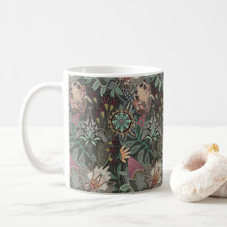 Caneca De Café xadrez steampunk cinza