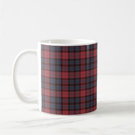 Caneca De Café Xadrez Tarta Rosa Vermelho Azul e Preto