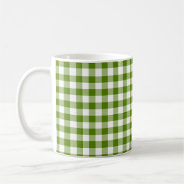 Caneca De Café Xadrez Verde Abacate Cor Retro
