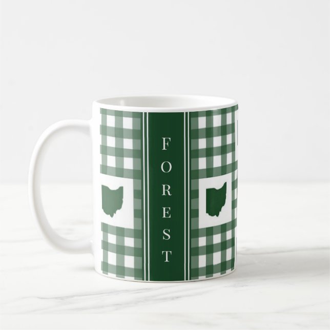 Caneca De Café Xadrez Verde de Ohio (Esquerda)