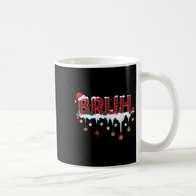 Caneca De Café Xadrez Vermelha Natal Bruh Engraçado Adolescentes  (Direita)