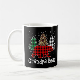Caneca De Café Xadrez Vermelha Urso Urso Urso de Natal Leopardo
