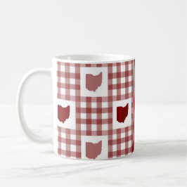 Caneca De Café Xadrez Vermelho de Ohio