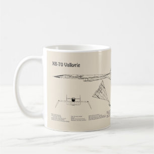 Caneca De Café XB-70 Valkyrie - Planos de avião Blueprint SD