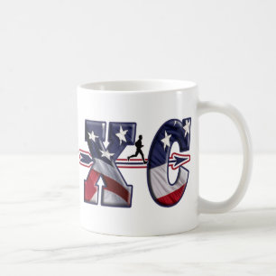 CANECA DE CAFÉ XC BANDEIRA PATRIÓTICA DOS EUA DO PAÍS TRANSVERS