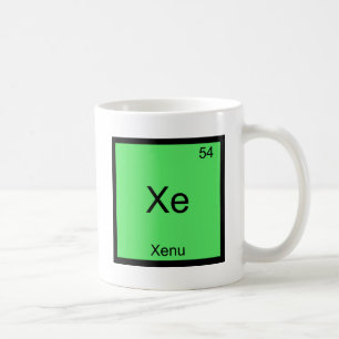 Caneca De Café Xe - Símbolo do Elemento Químico Xenu Tabela Perió