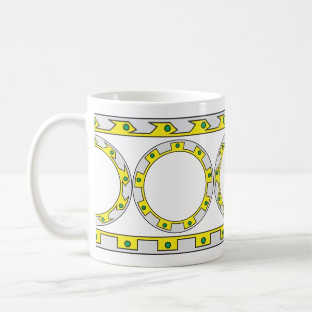 Caneca De Café Xena Chakram Pattern (Esquerda)