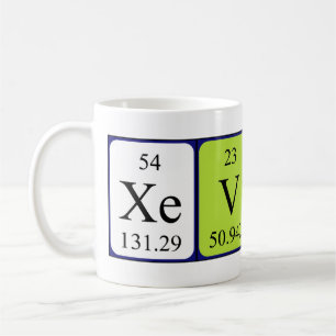 Caneca De Café Xevach mesa com nome periódico