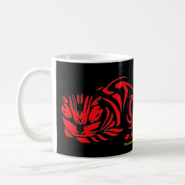 Caneca De Café Xilogravura de Gato de Julie de Graag