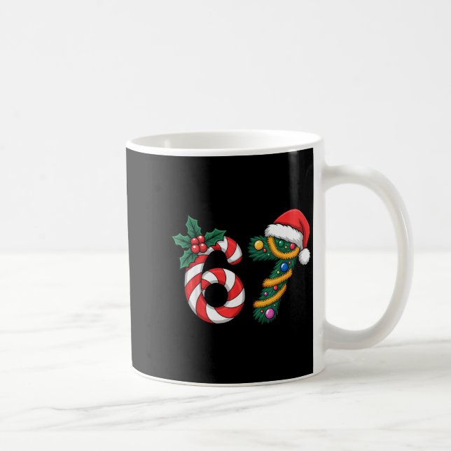 Caneca De Café Xmas 67 Candy Canes Santa Christmas 67 Humor  (Direita)