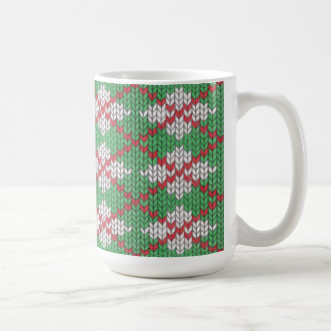 Caneca De Café XMAS ARGYLE KNIT Tall White (Direita)