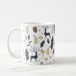 Caneca De Café Xmas Deer e Deixa a Coleção de Saudações Felizes