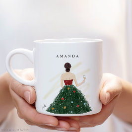 Caneca De Café xmas, garota de natal, presente de natal, dezembro