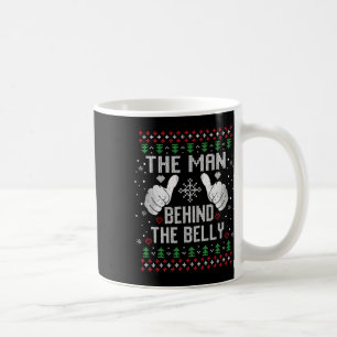 Caneca De Café Xmas Man Por Trás Do Anunciante De Gravidez Do Pai