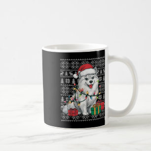 Caneca De Café Xmas Sweater Style Febre Papai noel Cão Eskimo Ame
