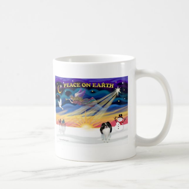 Caneca De Café XmasSunrise-Japanese Chin (Direita)