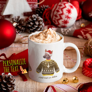 Caneca De Café Xoloitzcuintle Vestindo Suéter Feio Natal Amante d