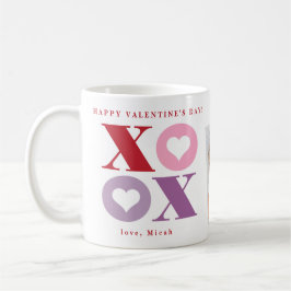 Caneca De Café Xoxo Heart Feliz dia de os namorados Dois Café Fot