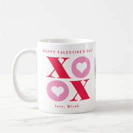 Caneca De Café Xoxo Heart Feliz dia de os namorados Dois Café Fot