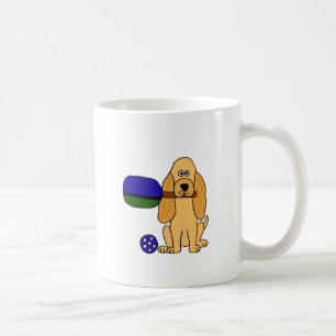 Caneca De Café XX- desenhos animados de Pickleball cocker spaniel