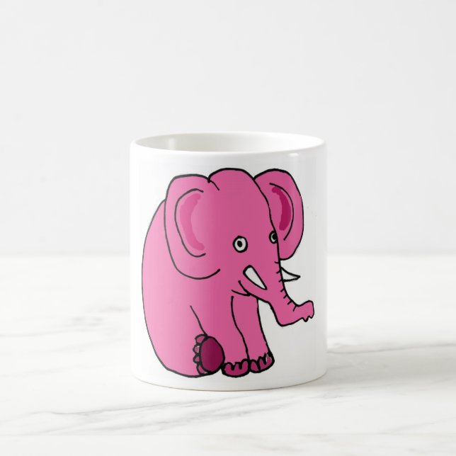 Caneca De Café XX- elefante cor-de-rosa engraçado (Centro)