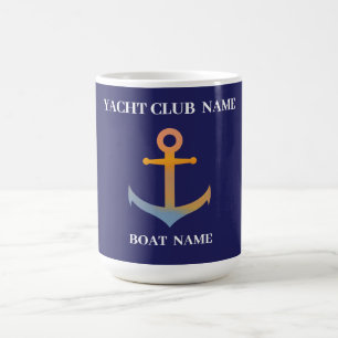 Caneca De Café Yacht club marinho Náutico