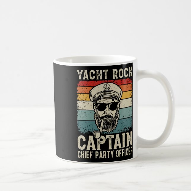 Caneca De Café Yacht Rock Capitão Pontoon Boat Party Sailor Boati (Direita)