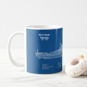 Caneca De Café Yamato - Planos de Impressão Blueprint de Entrega 