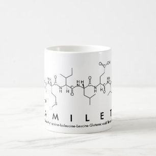 Caneca De Café Yamileth peptide name mug