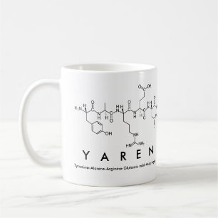 Caneca De Café Yaren peptide name mug