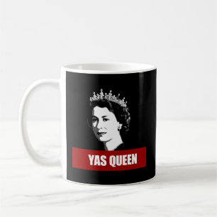Caneca De Café Yas Rainha Elizabeth Ii Diversão Inglesa da Coroa