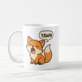 Caneca De Café Yawning and sleeping fox mug