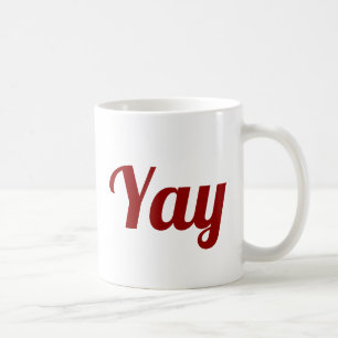 Caneca De Café Yay Happy Uplifing Modern Positivity Chic