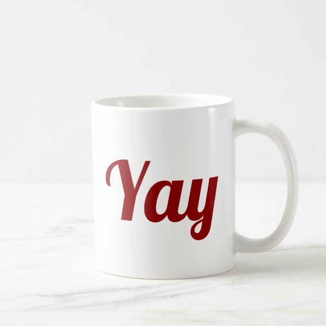 Caneca De Café Yay Happy Uplifing Modern Positivity Chic (Direita)
