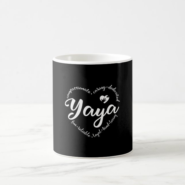Caneca De Café Yaya, doce presente Yaya, coração com yaya (Centro)