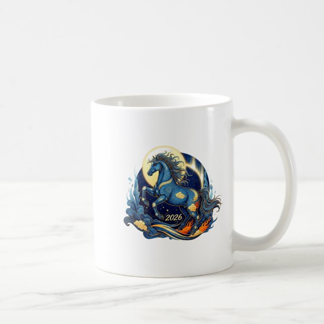 Caneca De Café Year Of The Horse 2026 Chinese Lunar Zodiac Appare (Direita)