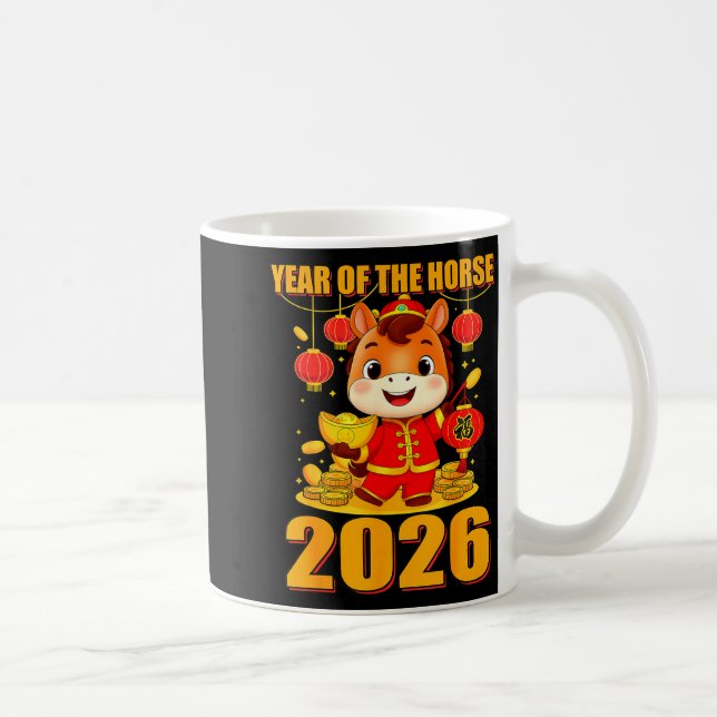 Caneca De Café Year Of The Horse 2026 Lunar New Year Chinese  (Direita)