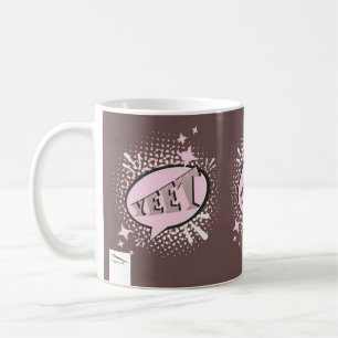 Caneca De Café YEET Comic Speech Bubble Memória Engraçada