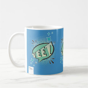 Caneca De Café YEET Comic Speech Bubble Memória Engraçada Verde L