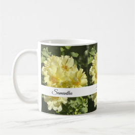 Caneca De Café Yellow Botanical Flowers