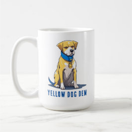 Caneca De Café Yellow Dog Democrat Politics Presidente EUA 2024